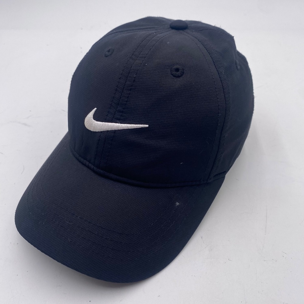 Nike Club Cap Dri-FIT Golf Hat Child Black Ripstop Adjustable Swoosh golf